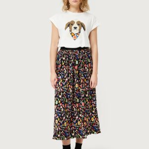 Camiseta estampado Perrito Flores