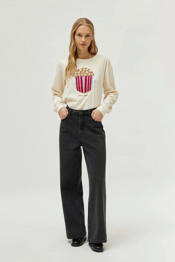Camiseta print relieve Palomitas - Imagen 3